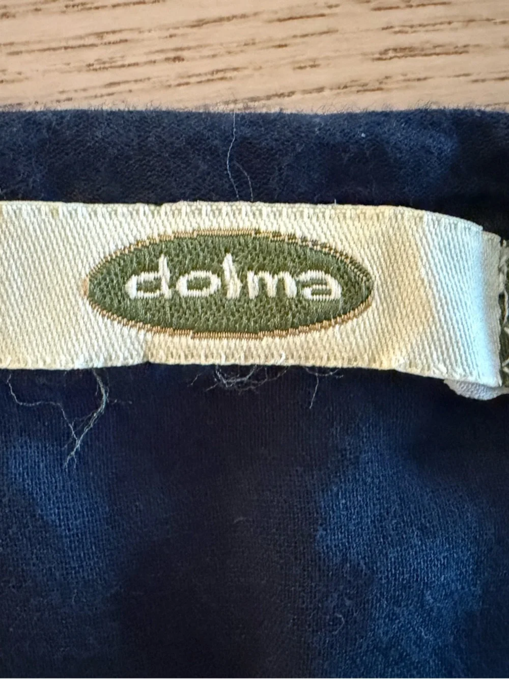 Dolma Navy Women's Button-Front Blouse, medium - Picture 3 of 4